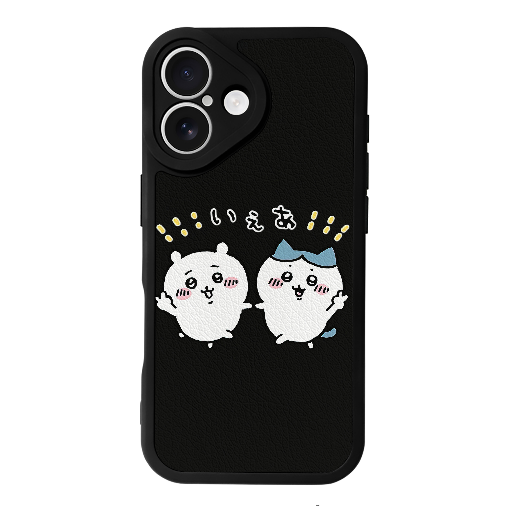 （画像用） ちいかわ ハチワレ Chii-kawa hachiware 【iPhone 16シリーズ対応】シリコンスマホケース（レザー調） 材質：シリコン